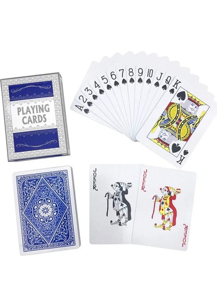 1kırmızı ve 1mavi Tarzı 2 Takım Slot Küçük Harfler Texas Hold'em Kağıt Oyun Kartları Pürüzsüz Poker Kartları Deste Bakara Masa Oyunları 2.48*3. Quenuson (Yurt Dışından)