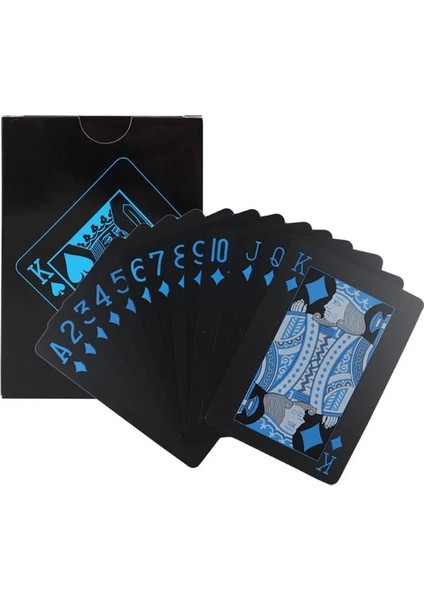 Mavi Stil 24 K Altın Oyun Kartı Poker Oyun Destesi Altın Yaprak Poker Takımı Plastik Sihirli Su Geçirmez Kart Destesi Sihirli Su Hediye Koleksiyonu (Yurt Dışından)