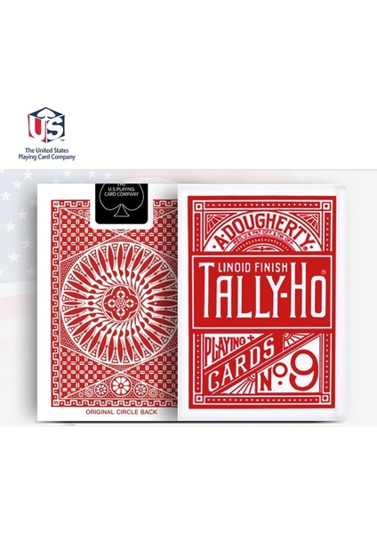 Tally-Ho Çemberi Kırmızı Stili Bisiklet Sürücüsü Geri Standart Dizin Oyun Kartları Tally-Ho Güverte Uspcc Abd Poker Sihirli Kart Oyunları Sihirli Hileler Sahne (Yurt Dışından)