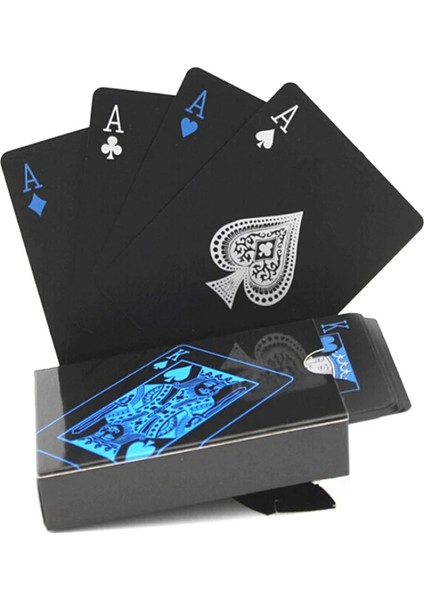 Ew Su Geçirmez Pvc Saf Kara Sihirli Kutu Dolu Plastik Oyun Kartları Seti Güverte Poker Klasik Sihirli Hileler Aracı (Yurt Dışından)