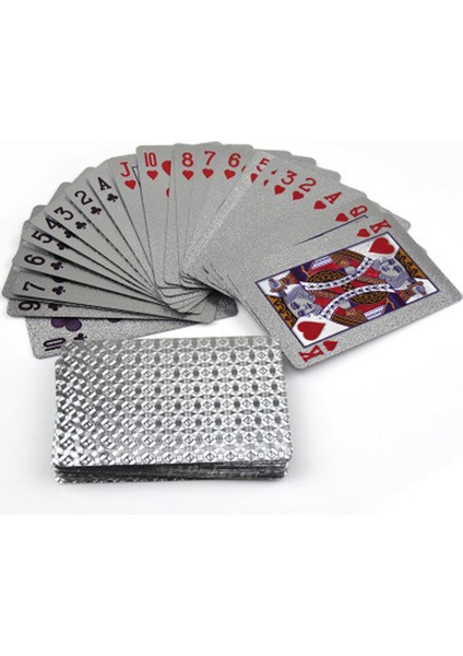 Kafes Tarzı Yeni Renkli Gümüş Poker Oyun Kartları Suya Dayanıklı Petpvc Plastik Poker Turizm Hatıra Eşyası (Yurt Dışından) modelleri