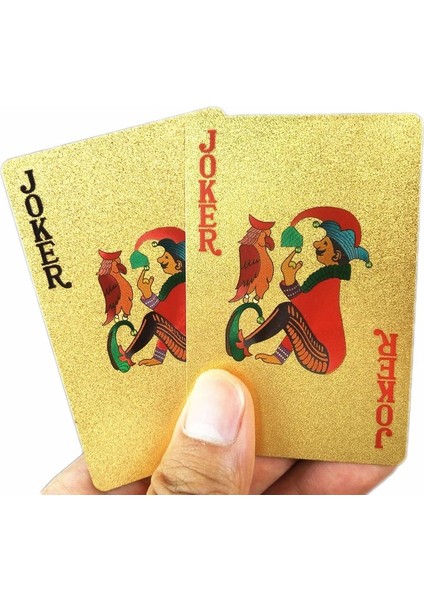 1 Takım Tarzı 1 Takım Yüksek Dereceli Altın Varak Kaplama Poker Kartı Ailesi Oyunlarla Tanışın Altın Varak Oyun Kartları Texas Hold'em Poker Komik Sıcak! (Yurt Dışından)