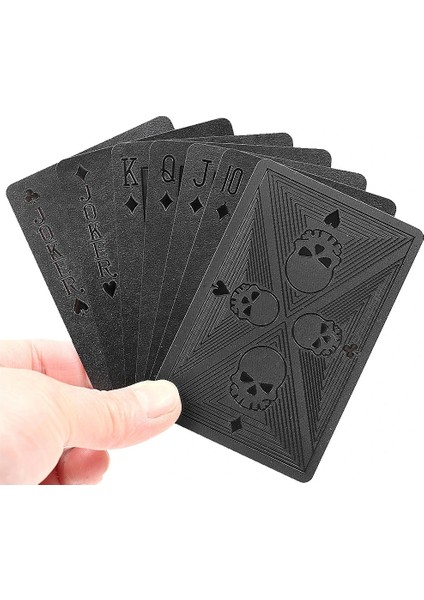 Siyah Stil 54SHEETSSET Yaratıcı Poker Siyah Poker Kartları Setleri Plastik Pet Su Geçirmez Masa Oyunları Için Iskambil Kartları Sihirli Parti Hediyesi (Yurt Dışından)