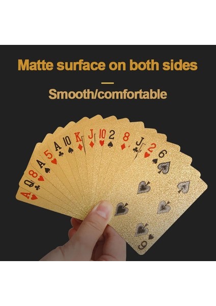 Black-Lattice Style Poker Cards Game 24K Gold Playing Cards Deck Gold Foil Magic Poker Set Pvc Plastic Magic Card Waterproof Cards Family Table Game (Yurt Dışından) modelleri