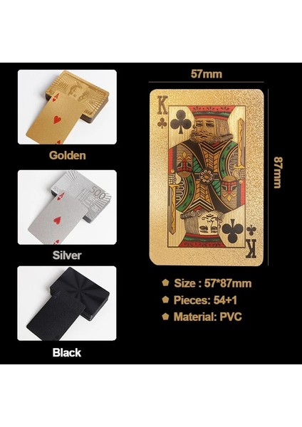 Black-Lattice Style Poker Cards Game 24K Gold Playing Cards Deck Gold Foil Magic Poker Set Pvc Plastic Magic Card Waterproof Cards Family Table Game (Yurt Dışından) indirimleri