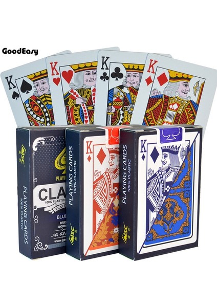 NO.6828 Mavi Stil 100% Pvc Poker Kartları Su Geçirmez Texas Hold'em Oyun Kartları Black Jack Plastik Oyun Kartı Poker Oyun Masası Oyun Kartı Dro (Yurt Dışından)