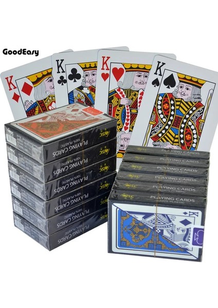 NO.6828 Mavi Stil 100% Pvc Poker Kartları Su Geçirmez Texas Hold'em Oyun Kartları Black Jack Plastik Oyun Kartı Poker Oyun Masası Oyun Kartı Dro (Yurt Dışından)