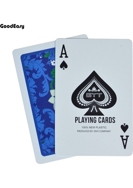 NO.6828 Mavi Stil 100% Pvc Poker Kartları Su Geçirmez Texas Hold'em Oyun Kartları Black Jack Plastik Oyun Kartı Poker Oyun Masası Oyun Kartı Dro (Yurt Dışından)