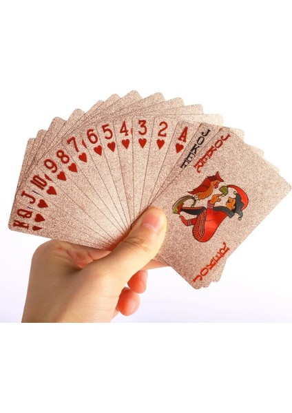 B3 Stili Su Geçirmez Oyun Kartları Plastik 24K Altın Lüks Soğuk Siyah Silverrose-Altın Folyo Poker Standart Boyut Açık Hava Oyunu E (Yurt Dışından) fiyatları