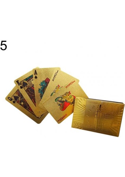 No.5 Tarzı Et Iskambil Kartları Su Geçirmez Abd Doları Desen Poker Masa Oyunu Oyun Kartı Koleksiyonu Dro Altın Kart Oyunu (Yurt Dışından)