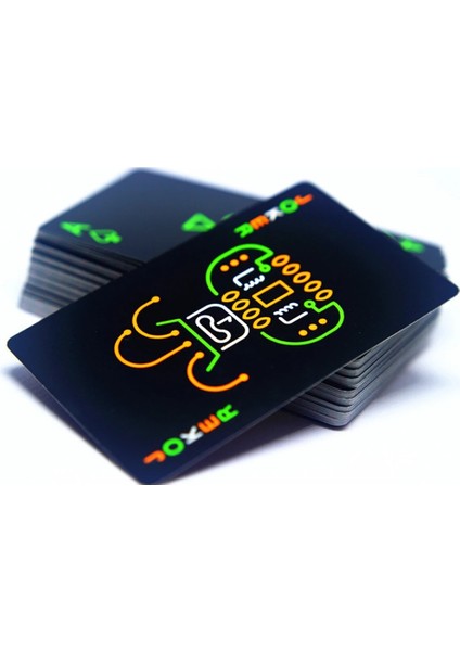 Floresan Kart Stili 1 Takım Komik Floresan Poker Kartları Koleksiyonu Özel Poker Karanlıkta Serin Siyah Glow Bar Partisi Ktv Gece Aydınlık Oyun Kartları (Yurt Dışından)