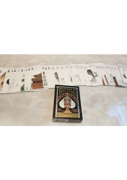 Dünyanın Bisiklet Mimari Harikaları Oyun Kartları Güverte Uollectible Poker Sihirli Kart Oyunları Sihirli Hileler Sahne (Yurt Dışından) fiyatları