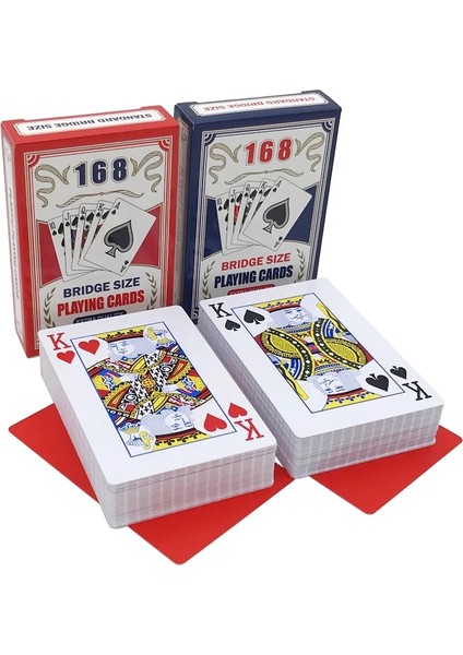 2 Mavi Stil 2setslot 100% Pvc Bridge Poker Set Baccarat Texas Hold'em Adult Waterproof Dull Polish Plastic Playing Cards 58*88MM Board Game (Yurt Dışından)