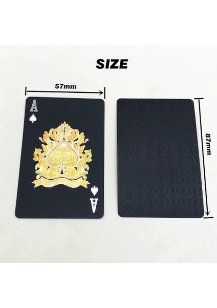 Normal Siyah Stil 1 Güverte Siyah Plastik Poker Kartları Glod Gümüş Oyun Kartları Ev Masa Oyunu Aile Ev Hediyesi L682 (Yurt Dışından) modelleri