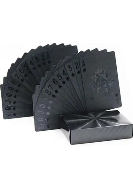 Black Cards Style Oyun Kartları Suya Dayanıklı Altın Poker Koleksiyonu Siyah Elmas Poker Kartları Sıcak Hediye Standart Parti Oyun Kartları Seti (Yurt Dışından)