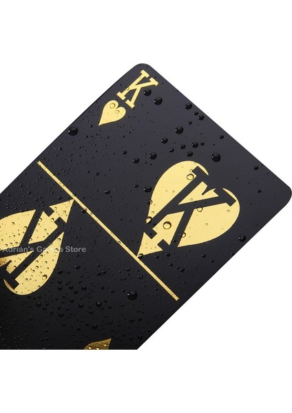 Kutu Stili ile Bronzlaştırıcı Siyah Altın Plastik Poker Kartları Su Geçirmez Cardistry Pvc Oyun Kartları (Yurt Dışından) modelleri