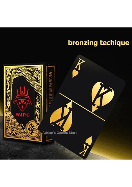 Kutu Stili ile Bronzlaştırıcı Siyah Altın Plastik Poker Kartları Su Geçirmez Cardistry Pvc Oyun Kartları (Yurt Dışından) fırsatları