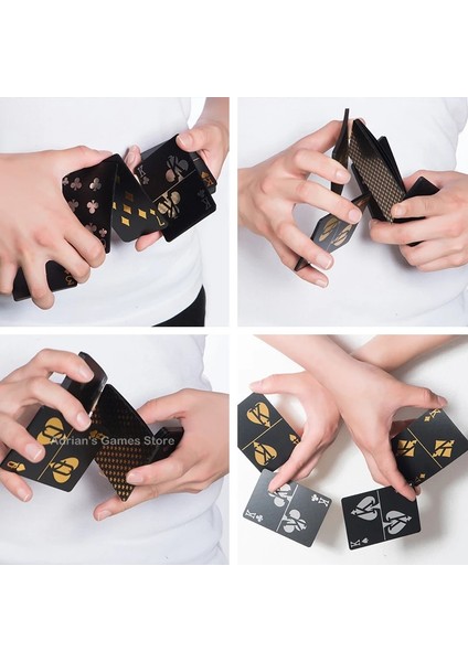 Kutu Stili ile Bronzlaştırıcı Siyah Altın Plastik Poker Kartları Su Geçirmez Cardistry Pvc Oyun Kartları (Yurt Dışından) indirimleri
