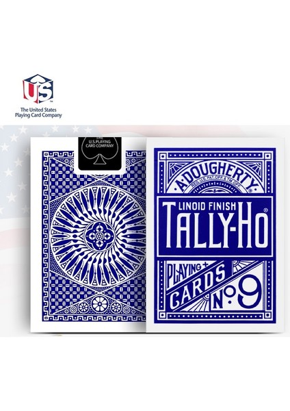 Tally-Ho Çemberi Mavi Stili Bisiklet Sürücüsü Geri Standart Dizin Oyun Kartları Tally-Ho Güverte Uspcc Abd Poker Sihirli Kart Oyunları Sihirli Hileler Sahne (Yurt Dışından)
