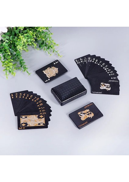 PKP-0003-6-ALTIN Tarzı Yeni 88MM * 63MM Pvc Su Geçirmez Saf Siyah Plastik Oyun Kartı Bar Partisi Ktv Yetişkin Renkli Poker Oyunları Kartı Sihirli Aracı (Yurt Dışından) indirimleri