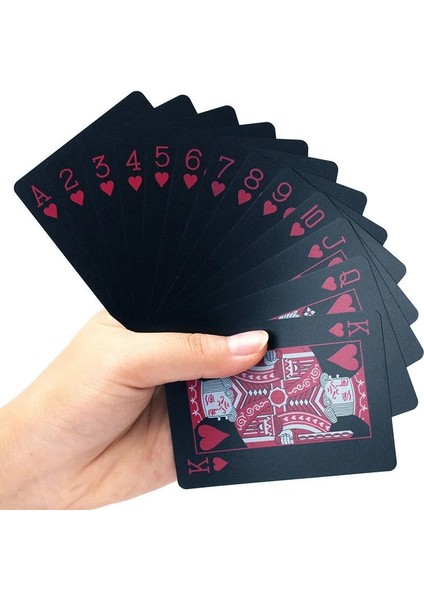 A-Kırmızı Tarzı Li Su Geçirmez Pvc Plastik Oyun Kartları Seti Trend Güverte Poker Klasik Sihirli Hileler Aracı Saf Kara Sihirli Kutu Dolu (Yurt Dışından) fiyatları