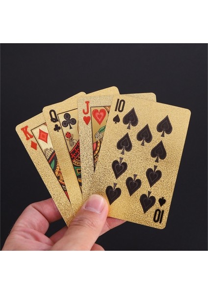 Gümüş Insanlar Tarzı 24K Altın Oyun Kartları Plastik Poker Oyunu Güverte Folyo Pokers Paketi Sihirli Kartlar Su Geçirmez Kart Hediye Koleksiyonu Kumar Masa Oyunu (Yurt Dışından)