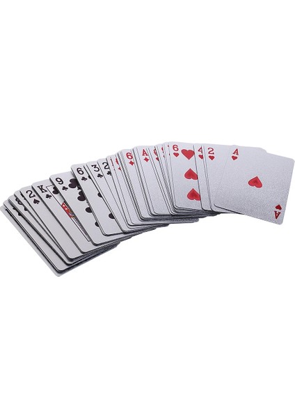Lüks Gümüş Folyo Suya Dayanıklı Plastik Poker Pvc Oyun Kartları Oyun Pokerleri Ktv Casino Pokers (Yurt Dışından) modelleri