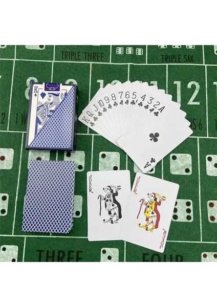 NO.6688 1mavi Stil Yeni Oyun Kartları Plastik Bakara Texas Hold'em Poker Kartları Pvc Poker Masa Oyunları Kırmızı ve Mavi Su Geçirmez Giyilebilir Kart Oyunu (Yurt Dışından)