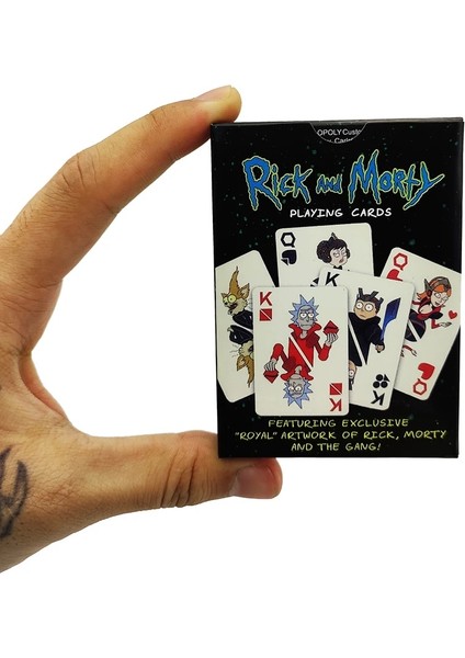 Bir Stil 1 Takım Rick ve Morti Kart Poker Yüksek Li Masa Oyunları Parti Oyunları Iskambil Kartları Anime Iskambil Kartları Kart Kollu (Yurt Dışından)