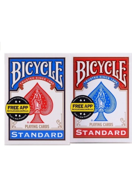 Et Bicycle Rider Back Standart Dizin Oyun Kartları Kırmızı ve Mavi Güverte Ealed Uoker Kart Oyunları Sihirli Hileler Sahne (Yurt Dışından)