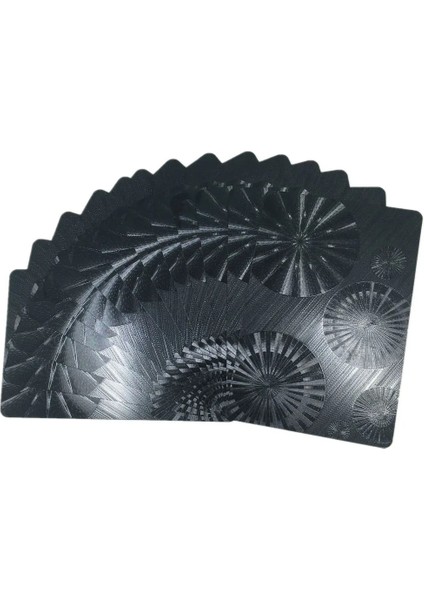 Daire Stili New Black Poker No Color Playing Cards Waterproof Petpvc Plastic Poker Tourism Souvenir (Yurt Dışından)