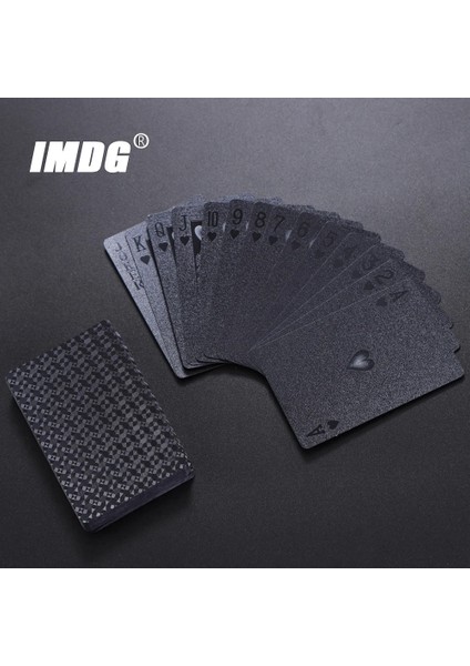 Daire Stili New Black Poker No Color Playing Cards Waterproof Petpvc Plastic Poker Tourism Souvenir (Yurt Dışından) fiyatları