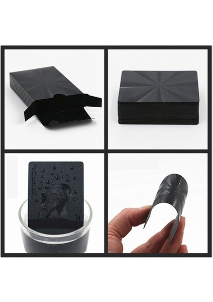 Daire Stili New Black Poker No Color Playing Cards Waterproof Petpvc Plastic Poker Tourism Souvenir (Yurt Dışından) modelleri
