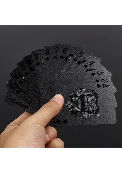 Daire Stili New Black Poker No Color Playing Cards Waterproof Petpvc Plastic Poker Tourism Souvenir (Yurt Dışından) fırsatları