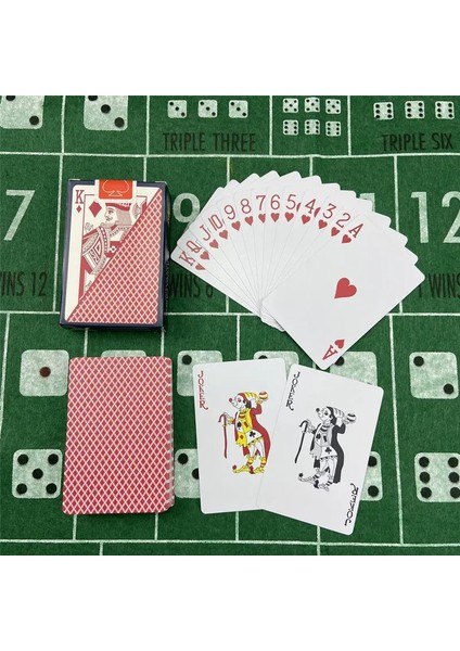 1kırmızı Stil Oyun Kartları Pvc Poker Plastik Bakara Texas Hold'em Poker Kartları Masa Oyunları Kırmızı ve Mavi Su Geçirmez Giyilebilir Kart Oyunu (Yurt Dışından)