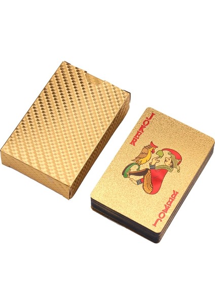 54 Cardsset Tyrant Altın Folyo Iskambil Kartları Aile Eğlence Masa Oyunu Li Su Geçirmez Plastik Sihirli Poker Kartı (Yurt Dışından) fiyatları