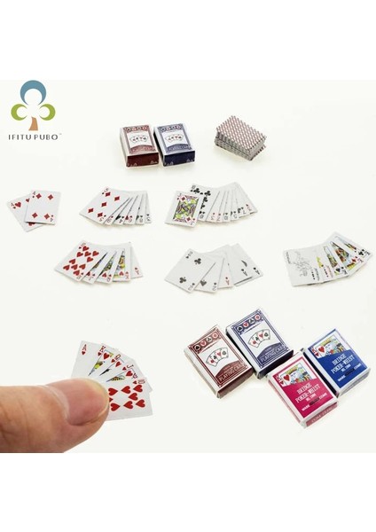 Rastgele Renk Stili 1 Takım 1:12 Sevimli Minyatür Dollhouse Sevimli Mini Poker Iskambil Kartları Tarzı Rastgele Mini Sevimli Poker Bebek Aksesuarları Gyh (Yurt Dışından)