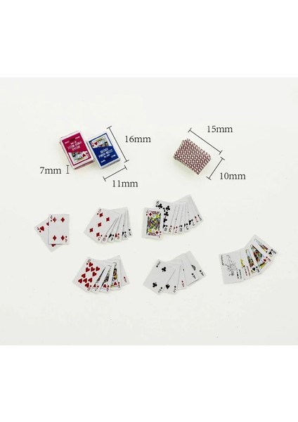 Rastgele Renk Stili 1 Takım 1:12 Sevimli Minyatür Dollhouse Sevimli Mini Poker Iskambil Kartları Tarzı Rastgele Mini Sevimli Poker Bebek Aksesuarları Gyh (Yurt Dışından) fiyatları