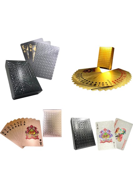 Gümüş Tarzı Tek Güverte Altın Folyo Poker Plastik Oyun Kartları Su Geçirmez Kartlar Kumar Masa Oyunu (Yurt Dışından) modelleri