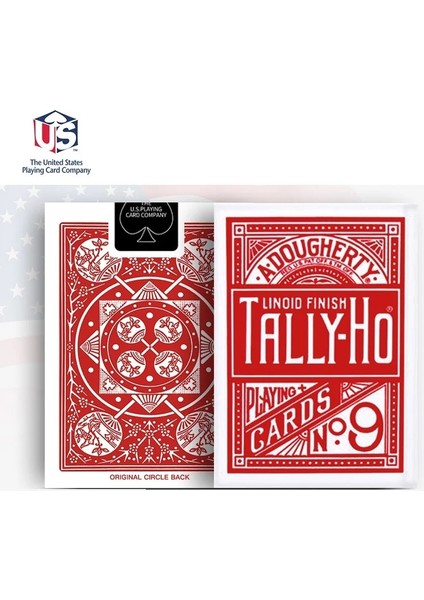 Kırmızı Yelpaze Sırtı Stili Tally-Ho No.9 Oyun Kartları Uspcc Bisiklet Hayranıround Arka Güverte Poker Boyutu Sihirli Kart Oyunları Sihirbaz Için Sihirli Hileler Sahne (Yurt Dışından)