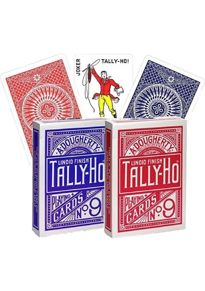 Kırmızı Yelpaze Sırtı Stili Tally-Ho No.9 Oyun Kartları Uspcc Bisiklet Hayranıround Arka Güverte Poker Boyutu Sihirli Kart Oyunları Sihirbaz Için Sihirli Hileler Sahne (Yurt Dışından) modelleri
