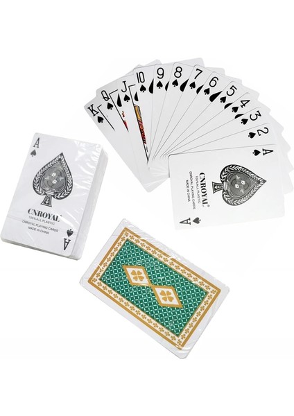 666 Yeşil Stil 100% Pvc Yeni Desen Plastik Su Geçirmez Yetişkin Iskambil Kartları Oyunu Poker Kartları Masa Oyunları 58*88MM Kartlar (Yurt Dışından)