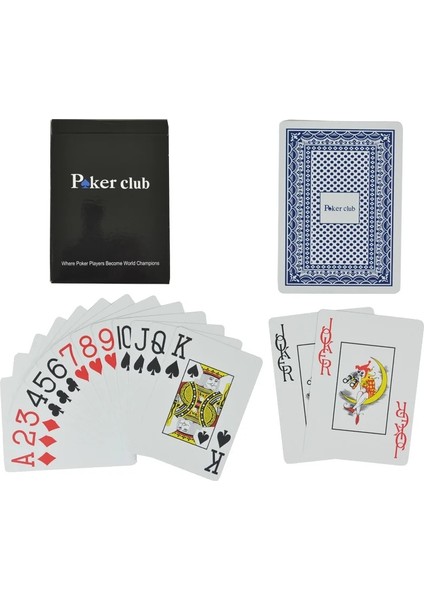 Mavi Stil Yüksek Li Poker Kartı 100% Su Geçirmez Plastik Pvc Oyun Kartları Setleri Klasik Sihirli Hileler Poker Kulübü Kartı 1 Deste Özelleştirilebilir (Yurt Dışından)