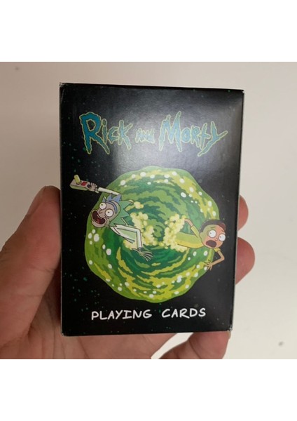 2021 Yüksek Li Rick ve Morti Kart Poker Masa Oyunları Parti Oyunları Iskambil Kartları Anime Iskambil Kartları Kart Kollu (Yurt Dışından) fırsatları