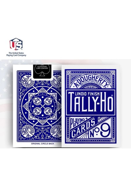 Tally-Ho Fan Mavi Stili Bisiklet Sürücüsü Geri Standart Dizin Oyun Kartları Tally-Ho Güverte Uspcc Abd Poker Sihirli Kart Oyunları Sihirli Hileler Sahne (Yurt Dışından)