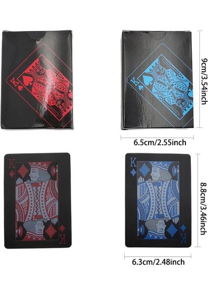 Mavi Stil 54 Sayfa Seti Suya Dayanıklı Plastik Poker Masa Oyunu Oyun Kartı Partisi Sihirli Poker Masa Masa Oyunu Koleksiyonu Poker (Yurt Dışından)