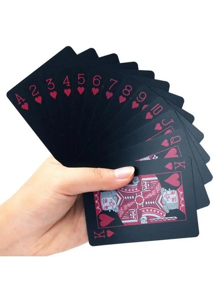 Kırmızı Mavi Tarzı Su Geçirmez Pvc Plastik Oyun Kartları Seti Trend Güverte Poker Klasik Sihirli Hileler Aracı Saf Kara Sihirli Kutu Dolu (Yurt Dışından) fırsatları