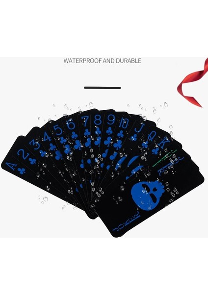 Kırmızı Mavi Tarzı Su Geçirmez Pvc Plastik Oyun Kartları Seti Trend Güverte Poker Klasik Sihirli Hileler Aracı Saf Kara Sihirli Kutu Dolu (Yurt Dışından) indirimleri
