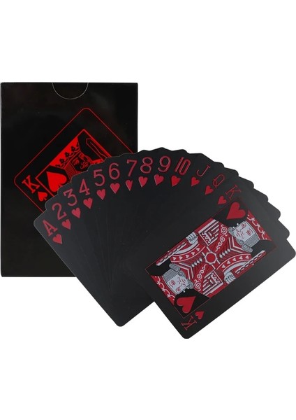 PKP-0014-2 Stili Su Geçirmez Siyah Oyun Kartları Li Plastik Pvc Oyun Kartları Takım Elbise Sihirli Hileler Aracı Yaratıcı Poker Hediye Kutusu Dayanıklı (Yurt Dışından)
