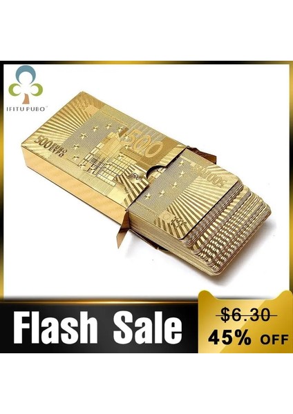 Dg Avrupa Tarzı Bir Güverte Altın Folyo Iskambil Kartları Euro Tarzı Plastik Poker Iskambil Kartları Yüksek Li Su Geçirmez Kartlar Kumar Masa Oyunu Gyh (Yurt Dışından) fiyatları